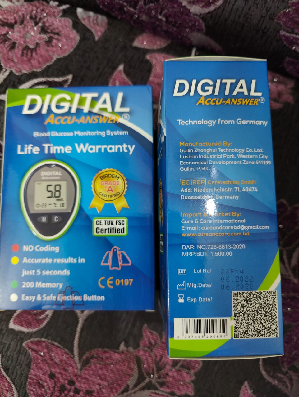 Glucometer (Blood Glucose Monitoring system)